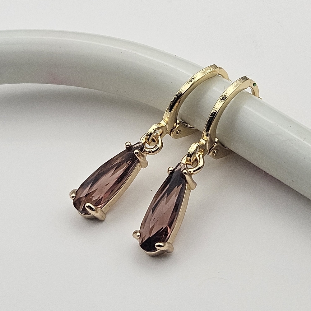 18k Gold Plated Pendant Earrings